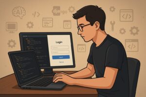 young-developer-building-django-based-web-app-emphasizing-learn-by-doing